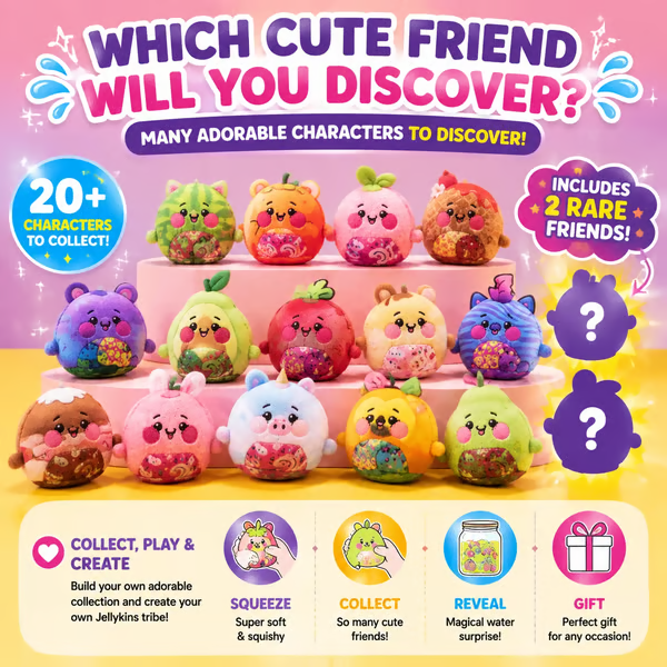 More than 20 mystery plush characters to collect